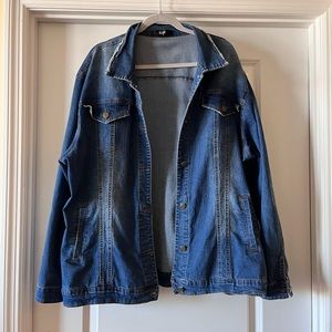 Oversized Denim Jacket with Stretch